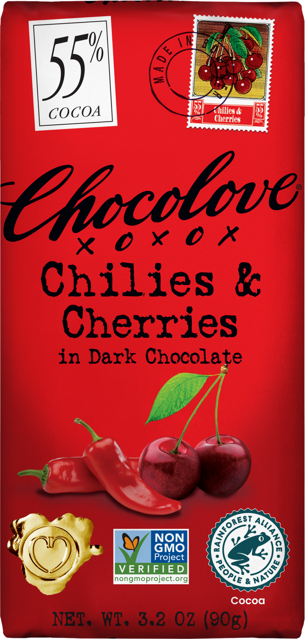 Chicolove Chilies & Cherries in Dark Chocolate - Chocolove - Premium Chocolate
