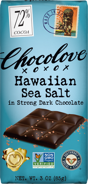 Hawaiian Sea Salt in Strong Dark Chocolate