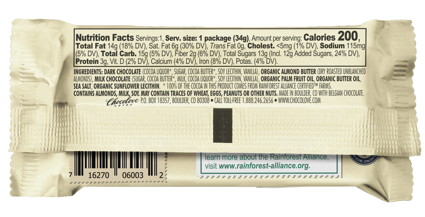 Almond Butter Cups Milk Chocolate (2 Cup Packs) Chocolove Premium Chocolate