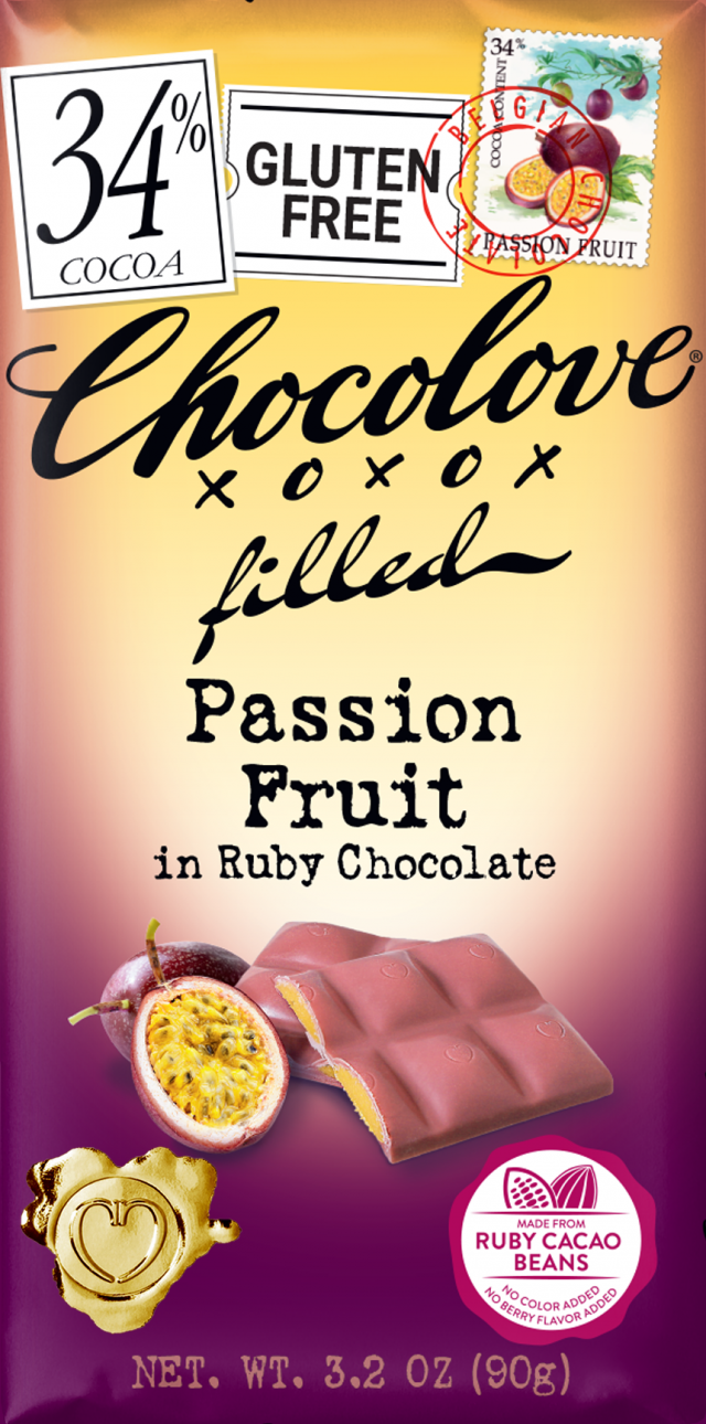 Passion Fruit in Ruby Chocolate Chocolove Premium Chocolate