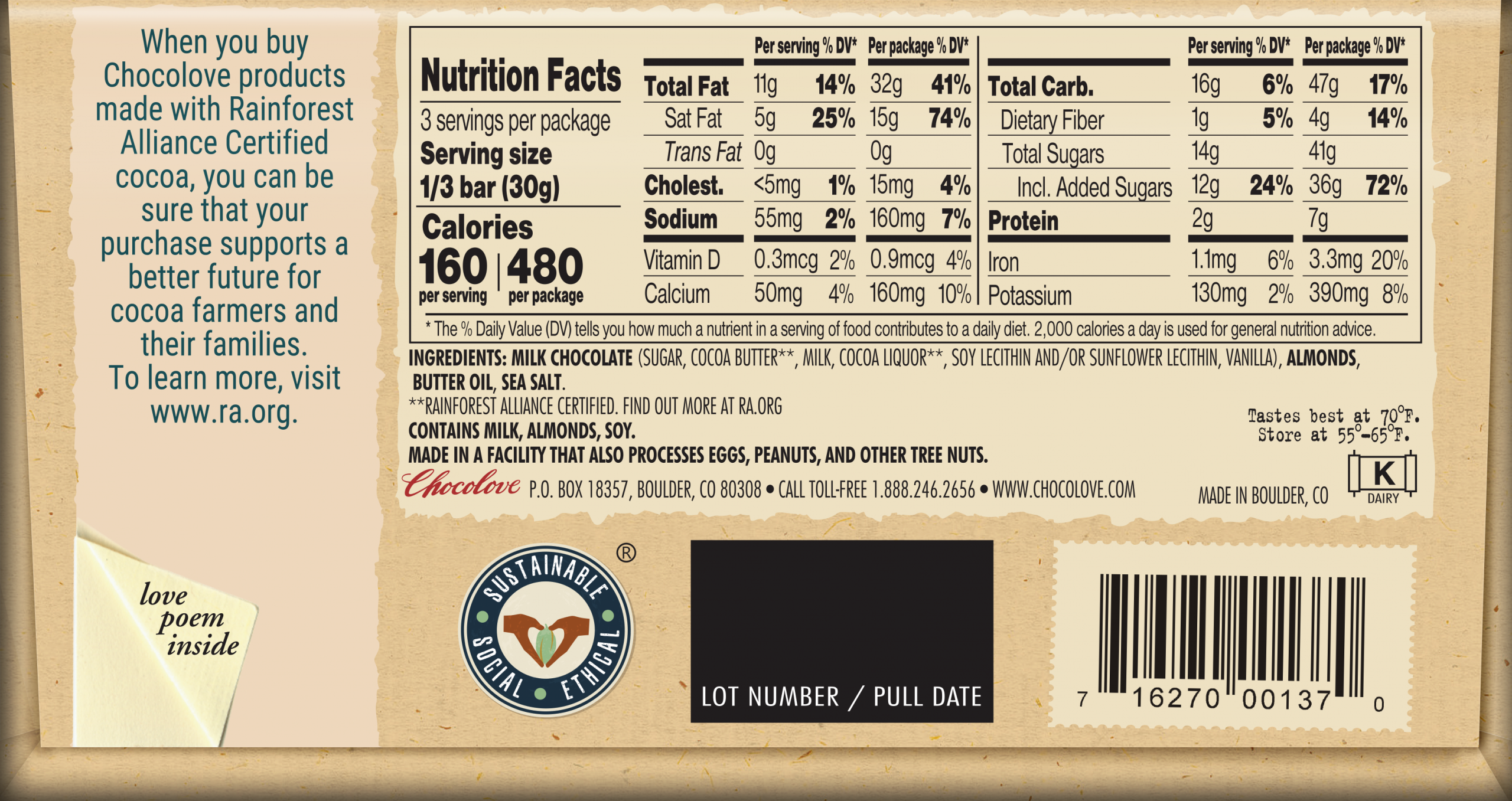 Almonds & Sea Salt in Milk Chocolate - Image 3