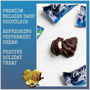 Chocolove Peppermint Creme in Dark Chocolate Tree-Shaped Holiday Bites