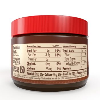 HAZELNUT SPREAD JAR nutritional panel