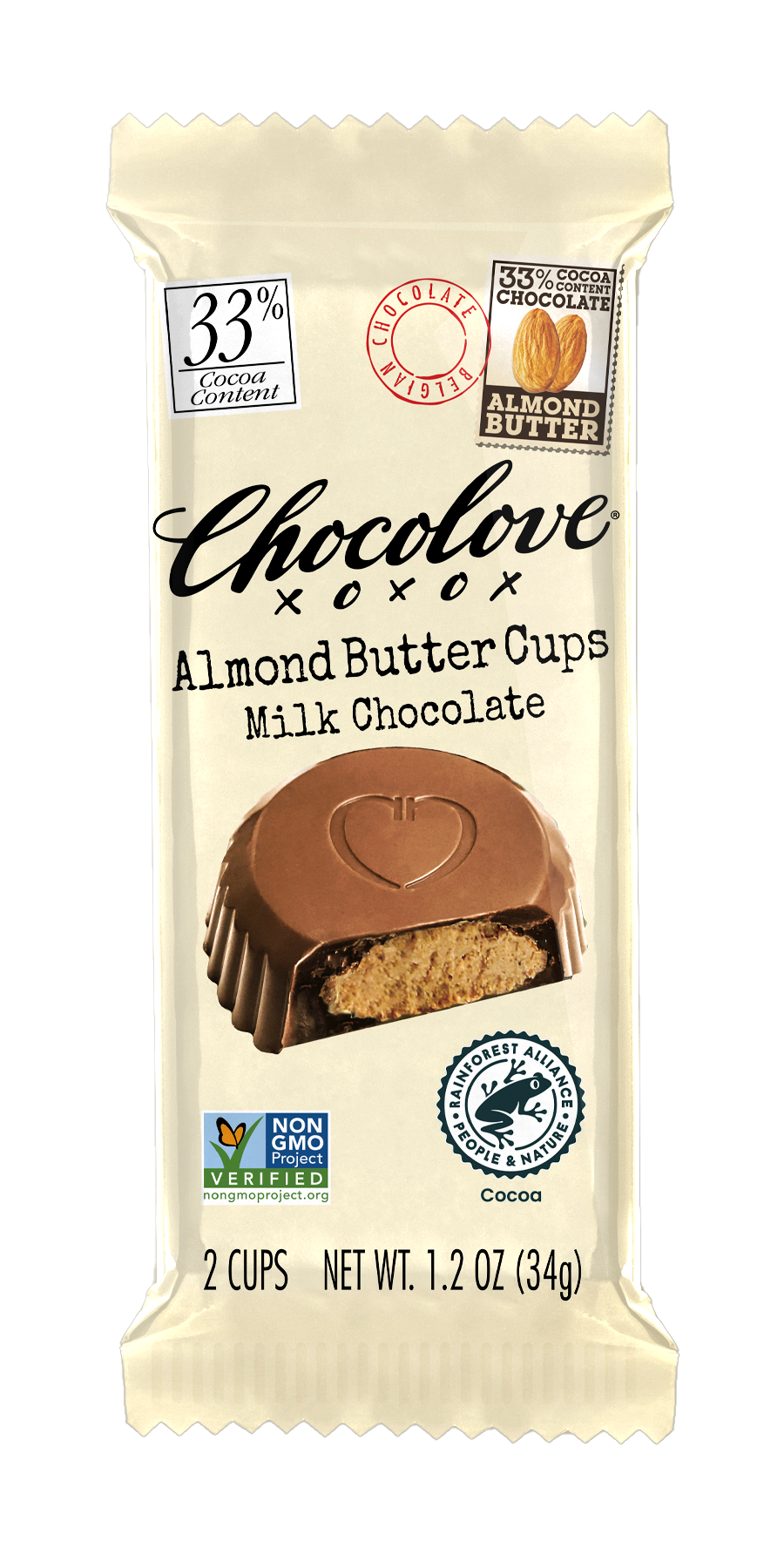 Almond Butter Cups Milk Chocolate (2 Cup Packs)