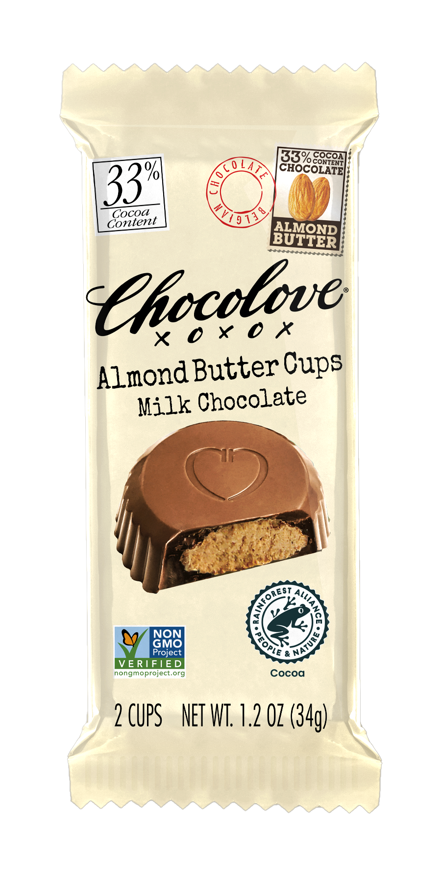 Almond Butter Cups Milk Chocolate (2 Cup Packs)