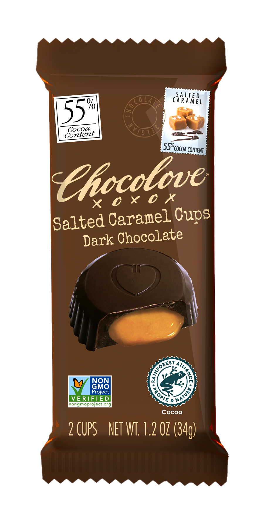 Salted Caramel Cups Dark Chocolate (2 Cup Packs)