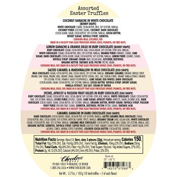 Chocolove Easter Nutrirtional Adhesive Label OLEM r1