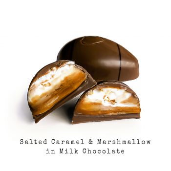 Salted Caramel and Marshmallow in Milk Chocolate Eggs