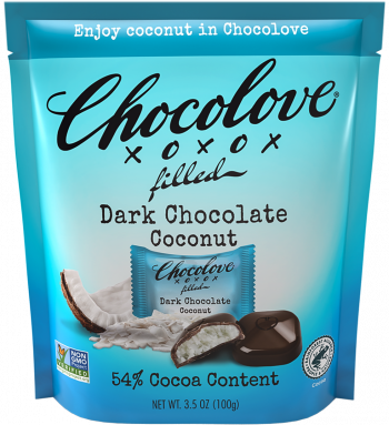 Coconut in Dark Chocolate Bites front