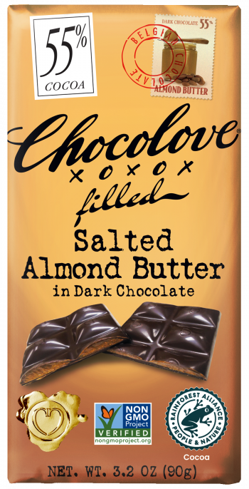 Chocolove Salted Almond in Dark Chocolate Filled Bar
