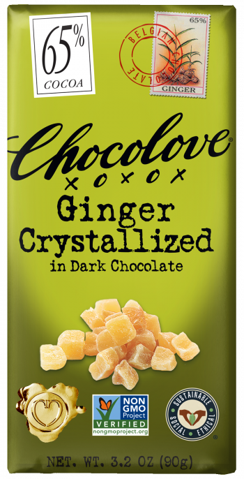 Chocolove Ginger Crystallized in Dark Chocolate