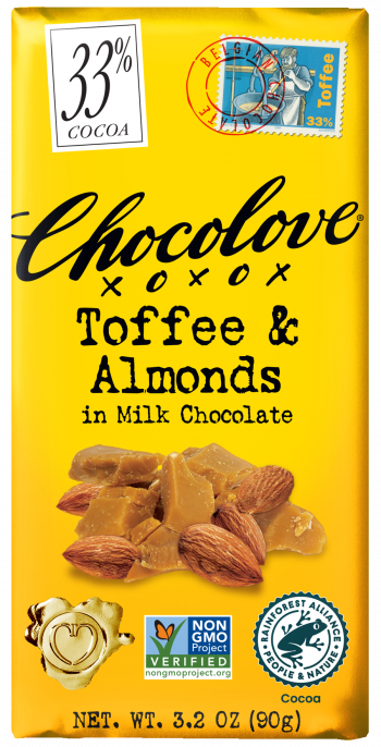 Chocolove Toffee & Almonds in Milk Chocolate