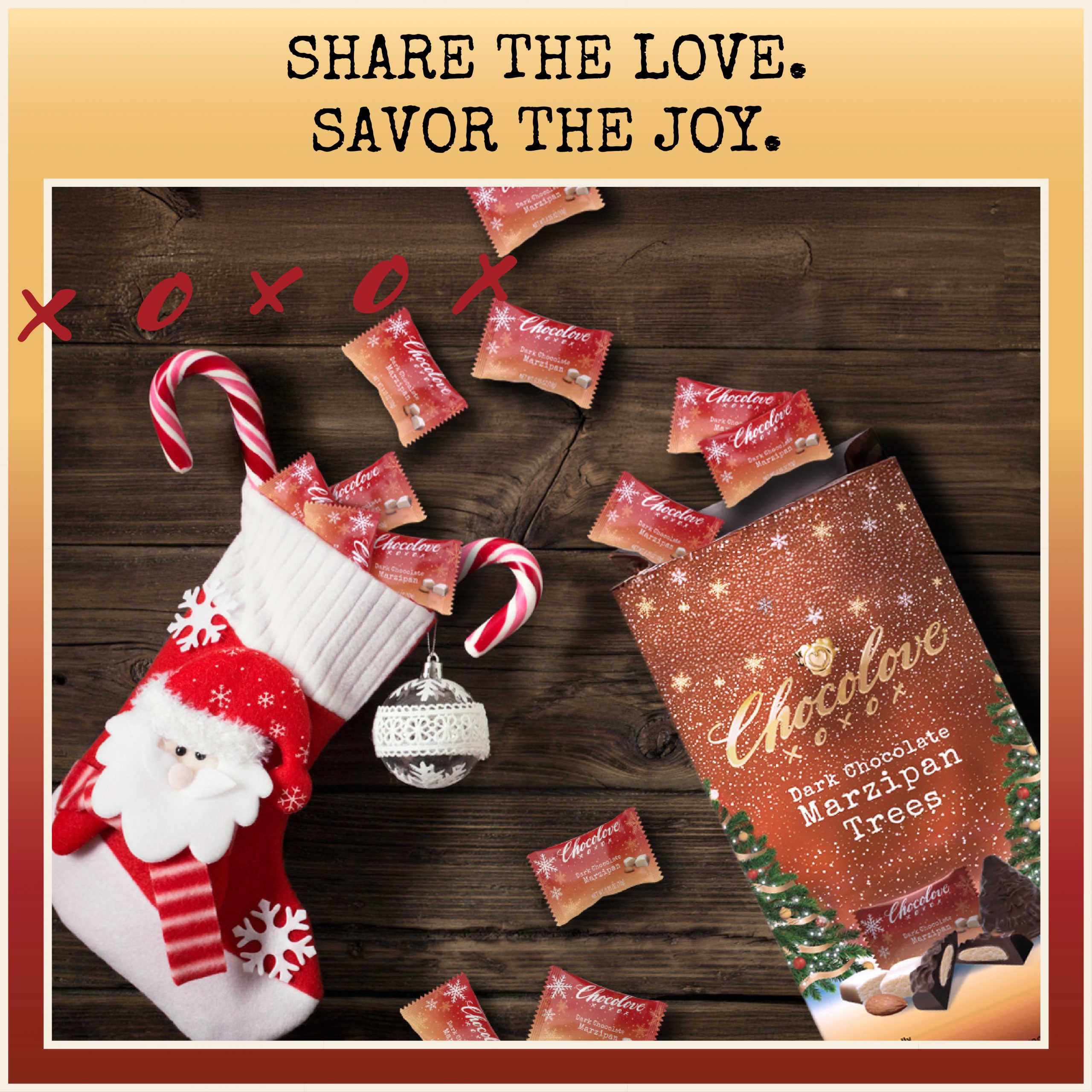 Marzipan in Dark Chocolate Holiday Bites - Chocolove - Premium