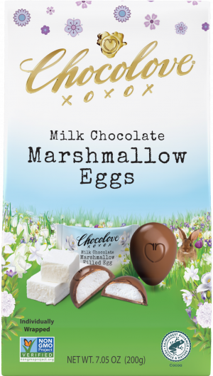 Chocolove Milk Chocolate Marshmallow Filled Eggs Spring GIFT BAG