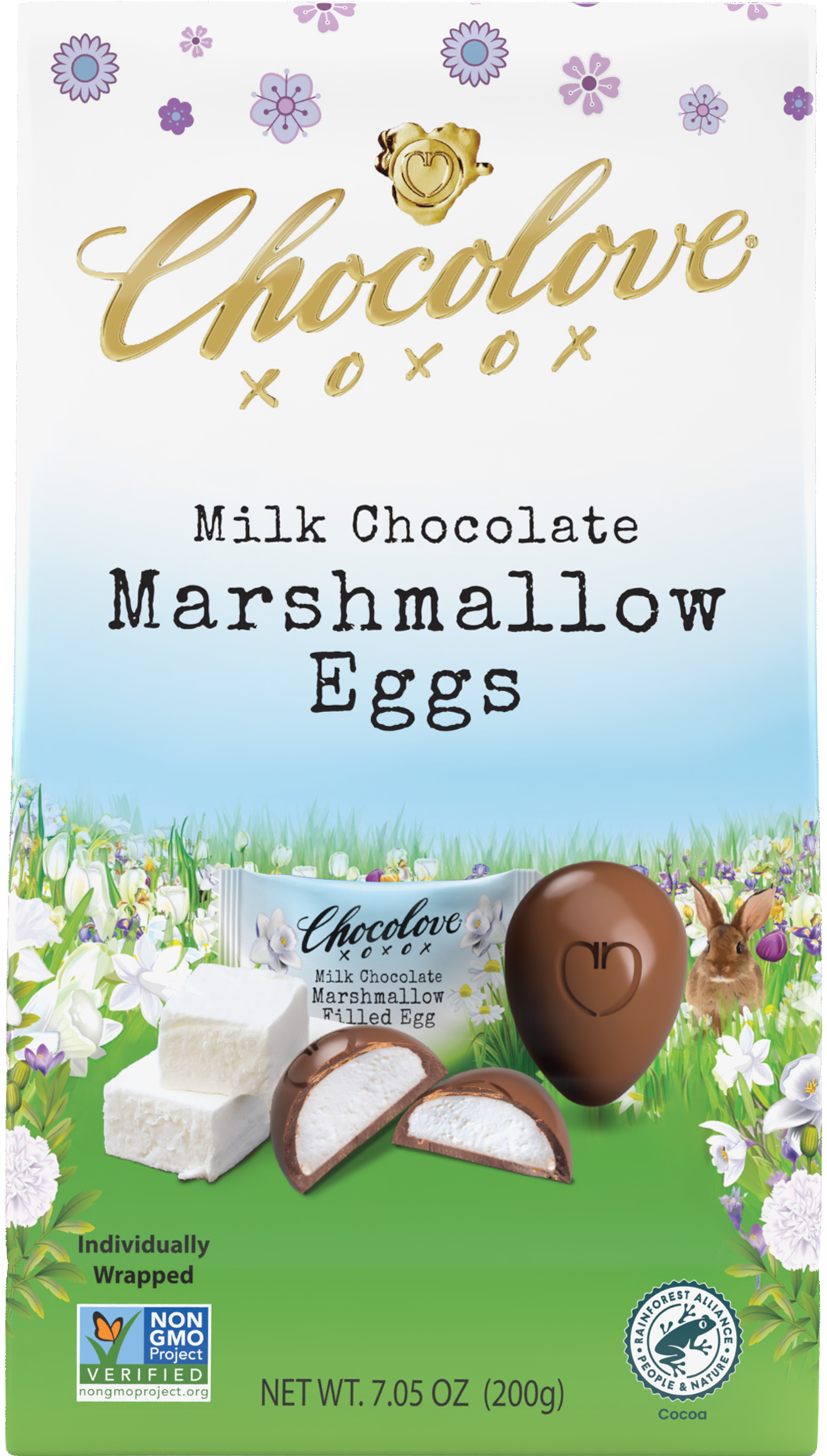 Chocolove Milk Chocolate Marshmallow Filled Eggs Spring GIFT BAG